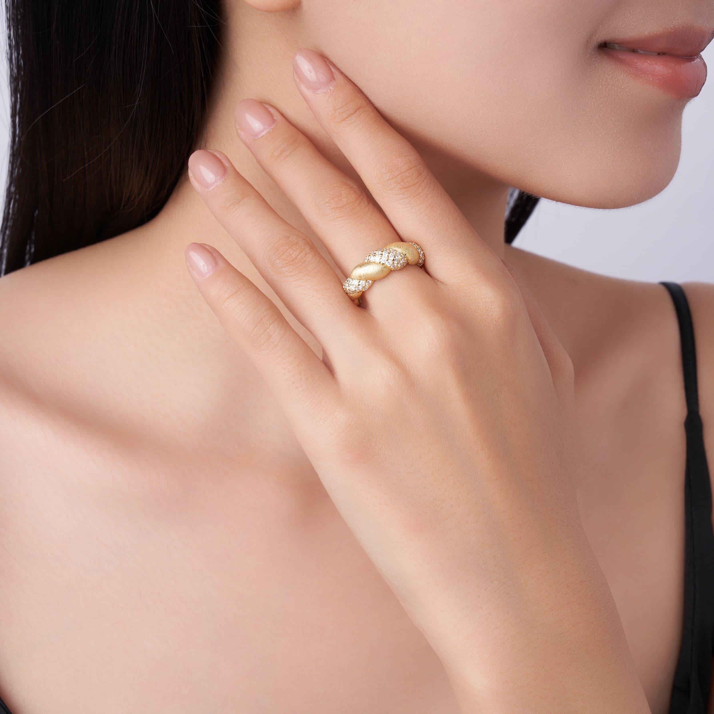 1Tengman - A Fashionable Jewelry Accessory Set With Moissanite S925 Sterling Silver And Gold-plated Diamond Prohibit Tk Sales - image 2