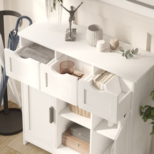Storage Cabinets,Wooden Floor Cabinet,with Drawers And Shelves Storage Cabinets,Accent Cabinet For Living Room,Bedroom,Bathroom Furniture Home Decor - image 6