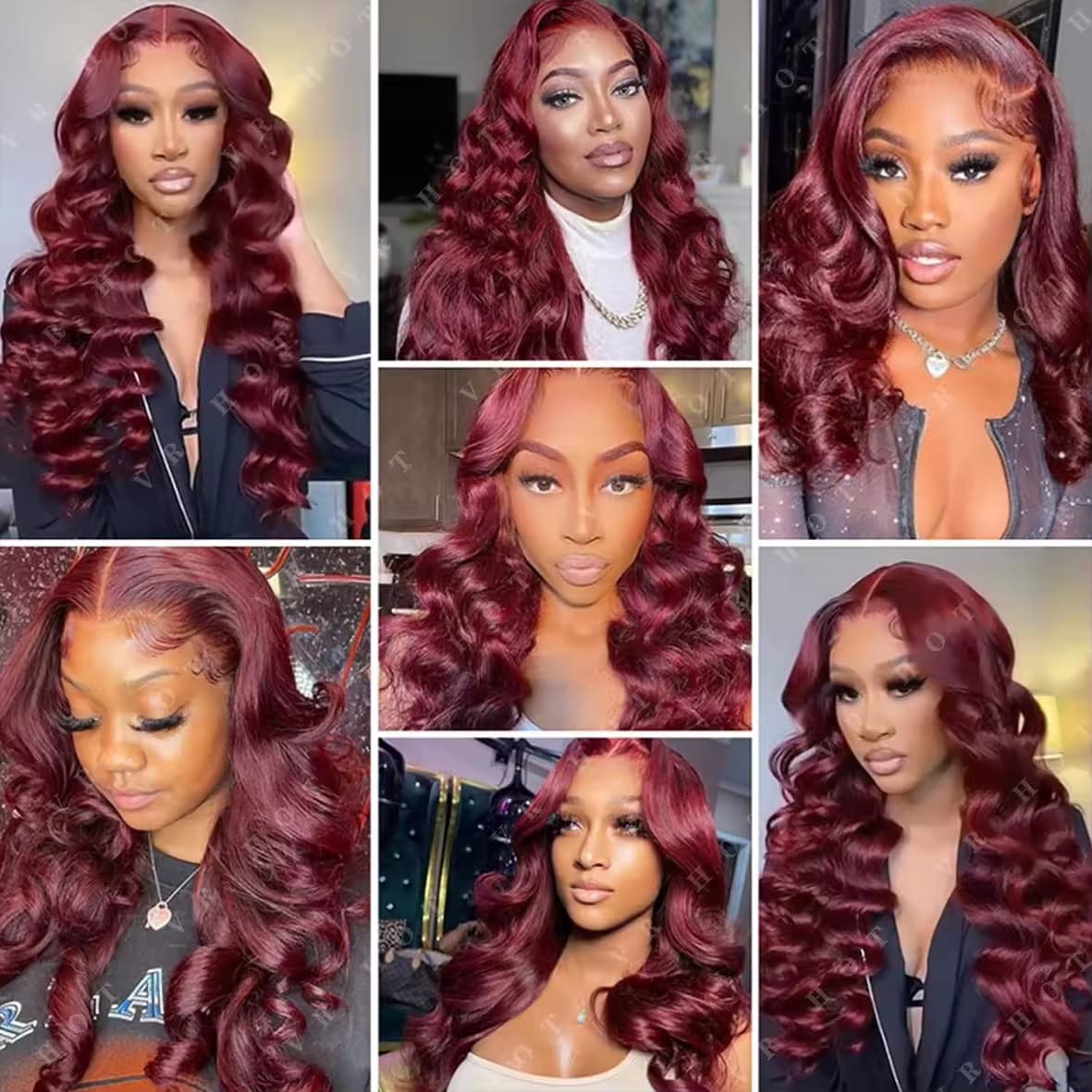 Body Wave Human Hair Wig 13x4 HD Burgundy Lace Front Wig Human Hair With Aligned Cuticle Brazilian Wig - image 4