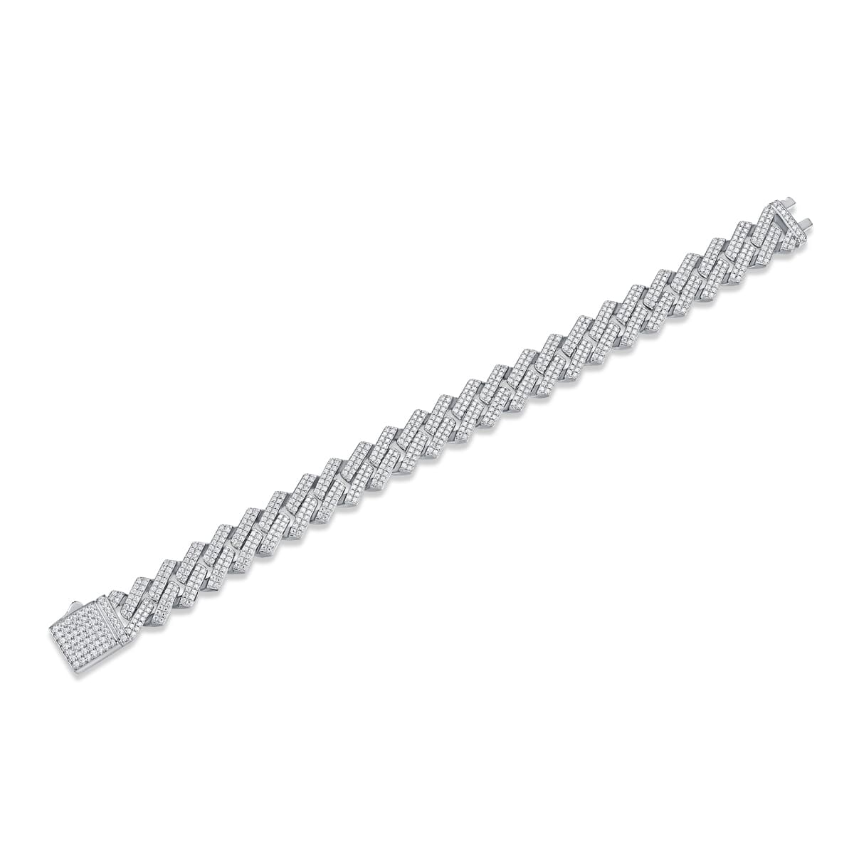 1The Keel Luxury Fashion Mossan Diamond S925 Silver Bracelet Rivaling Natural Diamonds Prohibit Tk Sales - image 5