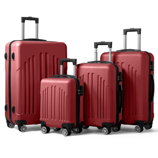 Curved Vertical Stripe 4-in-1 Trolley Case 16in 20in 24in 28in ABS Aluminum Alloy Tie Rod - image 6