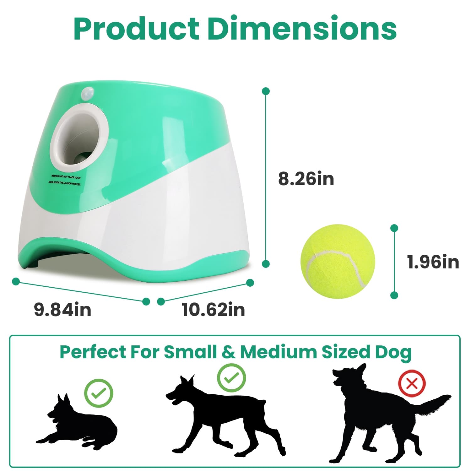 1Pc Automatic Dog Ball Launcher Toy Included 6 Tennis Balls Dog With 3 Adjustable Launch Distance Interactive Ball Thrower Fetch Machine For Small Medium Dogs - image 4