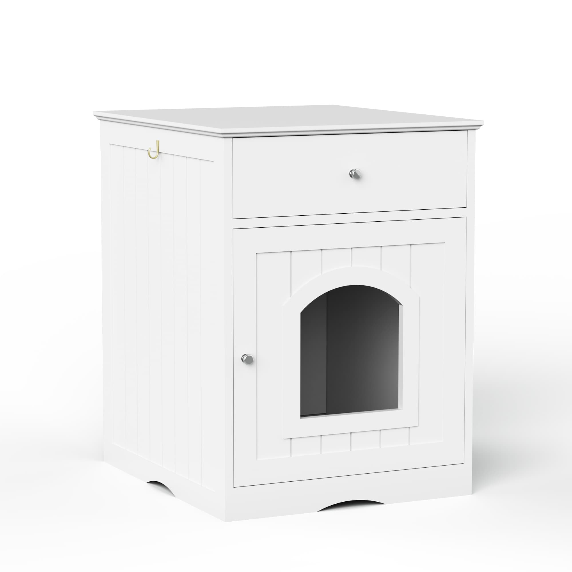 Wooden Pet House Litter Box Fence With Drawers - image 6