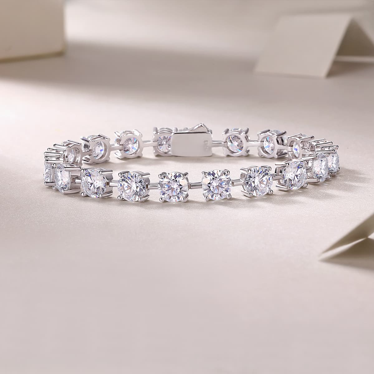 1About Time Luxury Fashion Mossan Diamond S925 Silver Bracelet Comparable To Natural Diamonds Prohibit Tk Sales - image 3