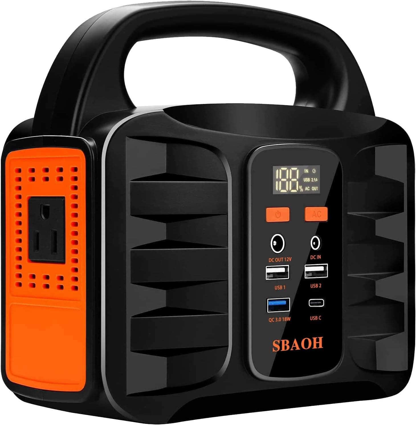 150W Portable Power Station, 155Wh 42000mAh Outdoor Solar Generator 110V AC DC Port, Used For Home Backup, Outdoor RV Camping, Emergency Lithium Battery Power Outage, Black, No Solar Panel - image 2