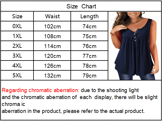Self-pick-up Women's Plus Size Sleeveless Top V Neck Button Casual T-Shirt Only Self-pickup Is Supported - image 5