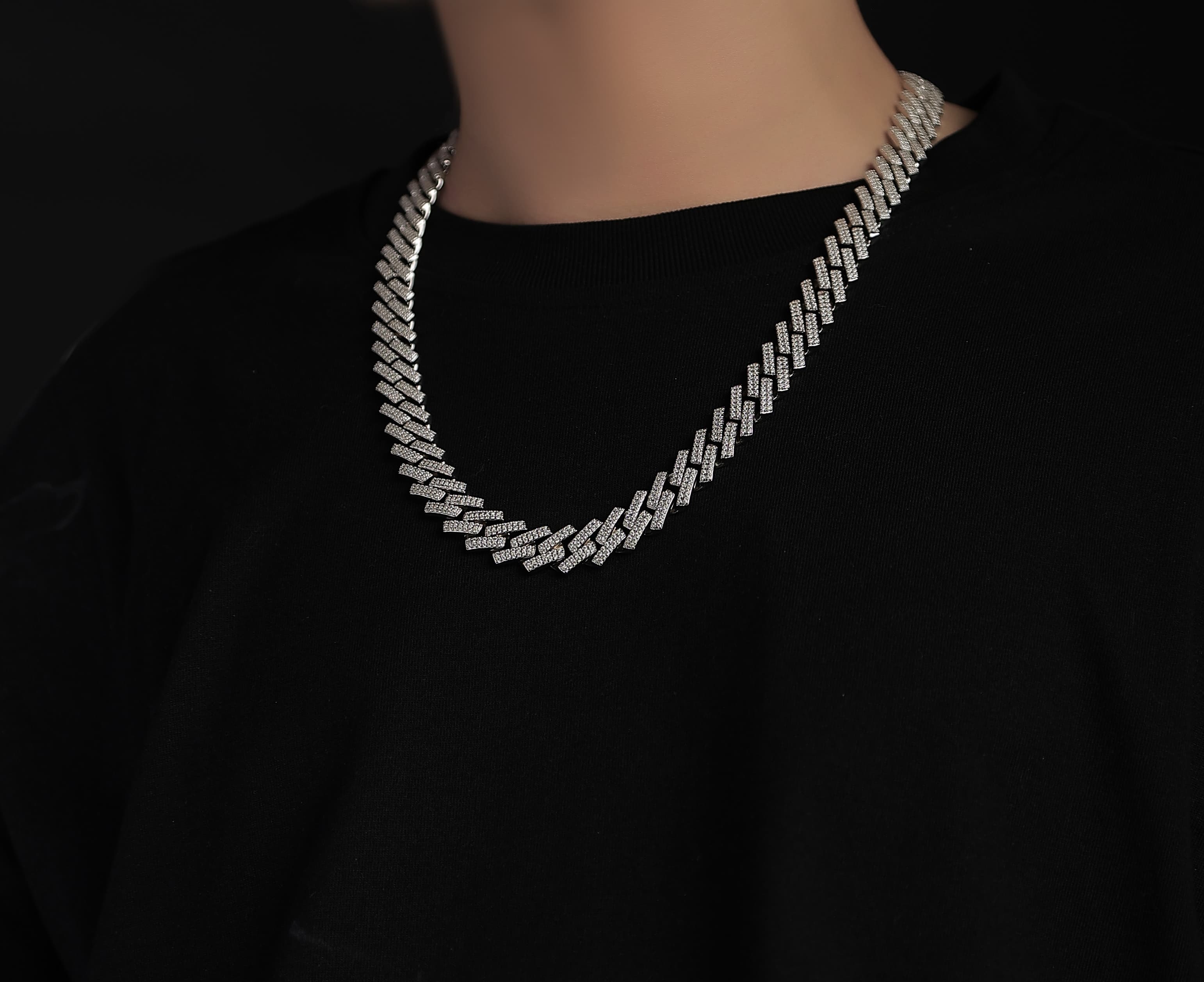1Man Luxury Fashion Mosan Diamond S925 Silver Necklace Comparable To Natural Diamonds Prohibit Tk Sales - image 7