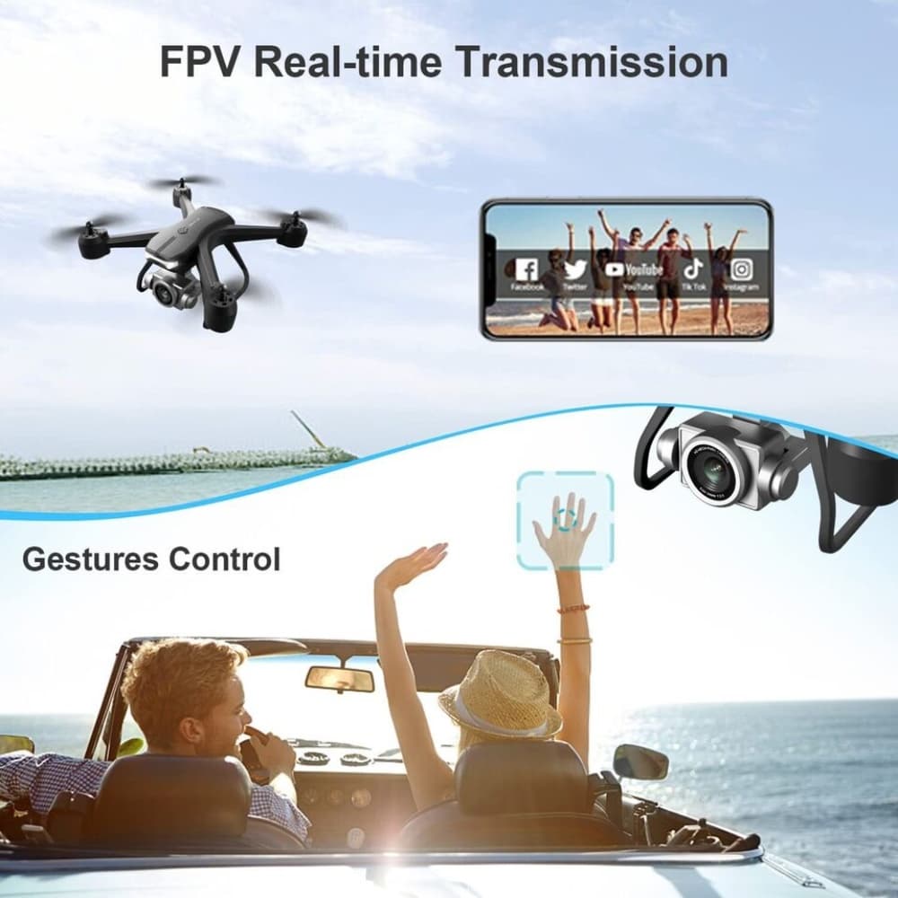 V14 Professional Drone 6K HD Dual Camera Wifi FPV Portable RC Quadcopter 2 BATTERY,Drones Suitable For Adults & Beginners.Logistics Is Randomly Sent By UPS,USPS,Self-pickup. - image 8