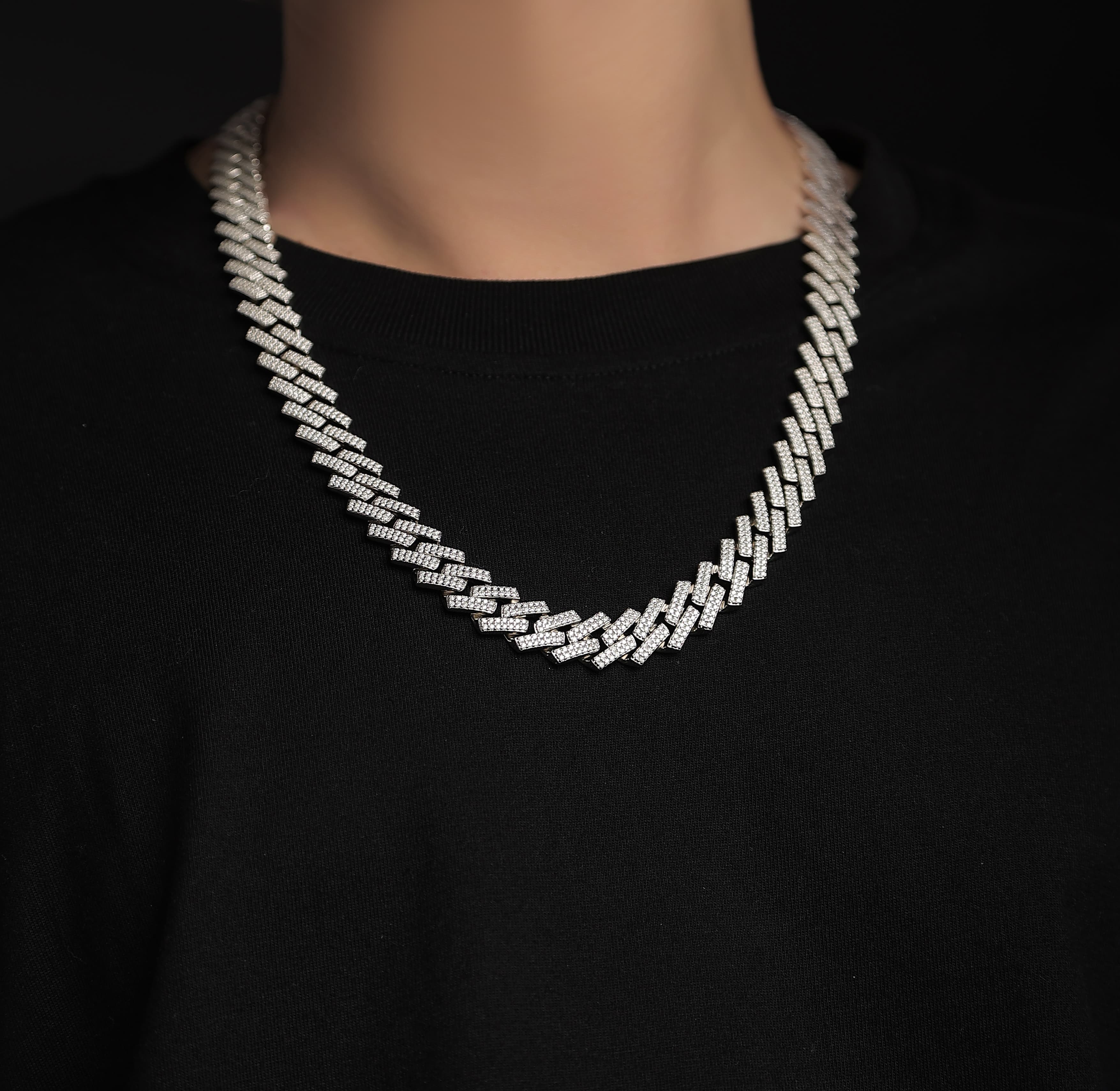 1Man Luxury Fashion Mosan Diamond S925 Silver Necklace Comparable To Natural Diamonds Prohibit Tk Sales - image 8