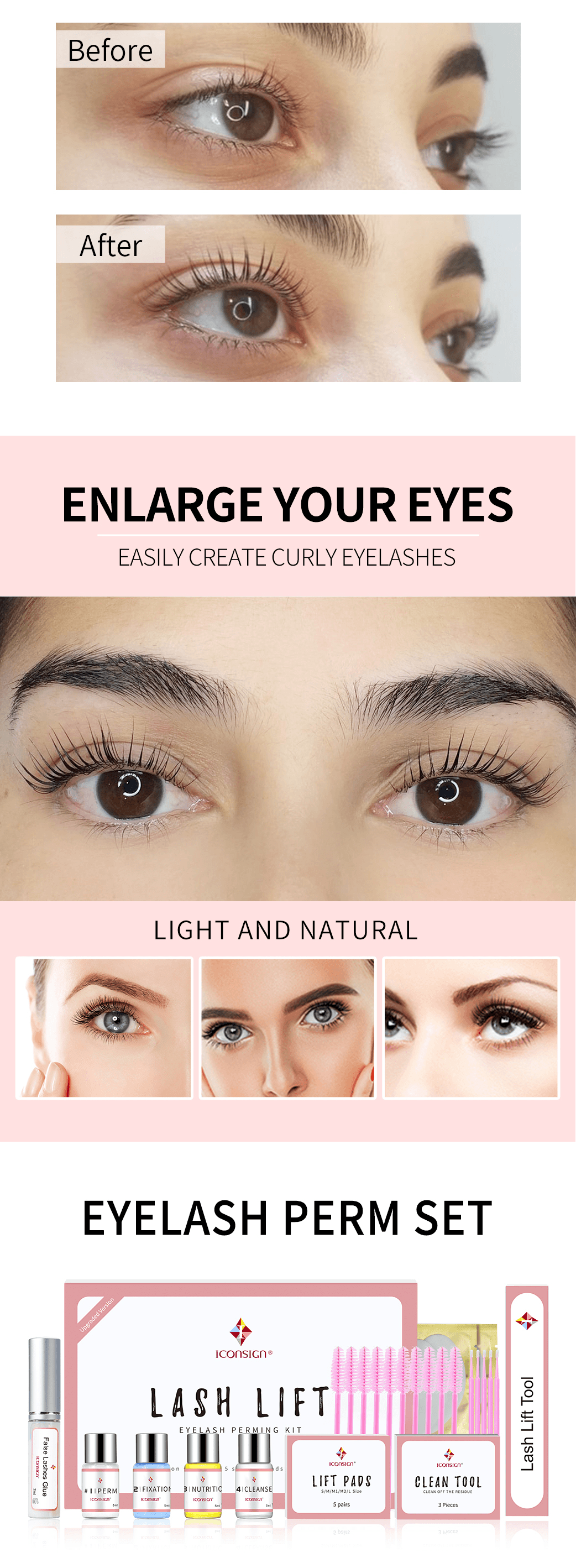 Upgrade Version Lash Lift Kit ICONSIGN Lifting Perm Eyelash Eyes Makeup Tools - image 8