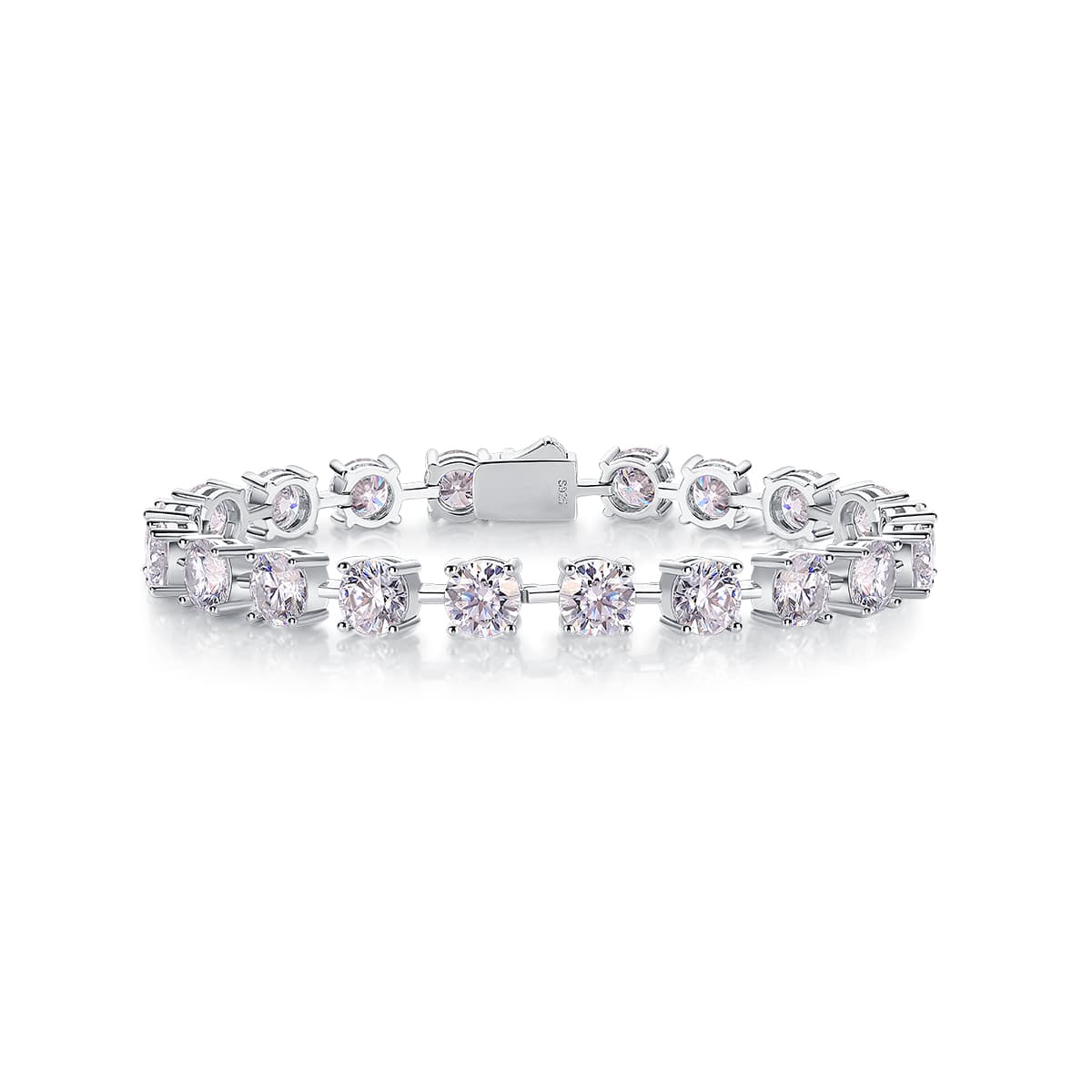 1About Time Luxury Fashion Mossan Diamond S925 Silver Bracelet Comparable To Natural Diamonds Prohibit Tk Sales - image 2