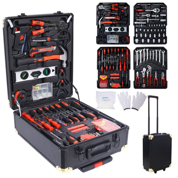 969 Piece Men's Home Repair Tool Set, Tool Box Organizer With 4 Drawers, Universal Household Tool Set With Rolling Tool Box - image 6