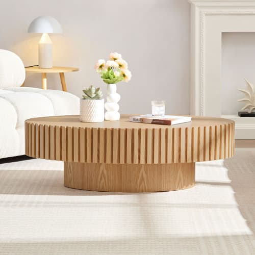 Modern Handmade Drum Coffee Table - image 6