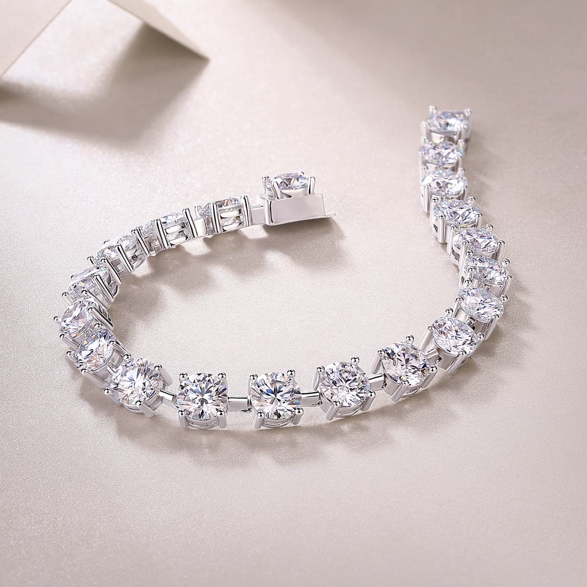 1About Time Luxury Fashion Mossan Diamond S925 Silver Bracelet Comparable To Natural Diamonds Prohibit Tk Sales - image 8
