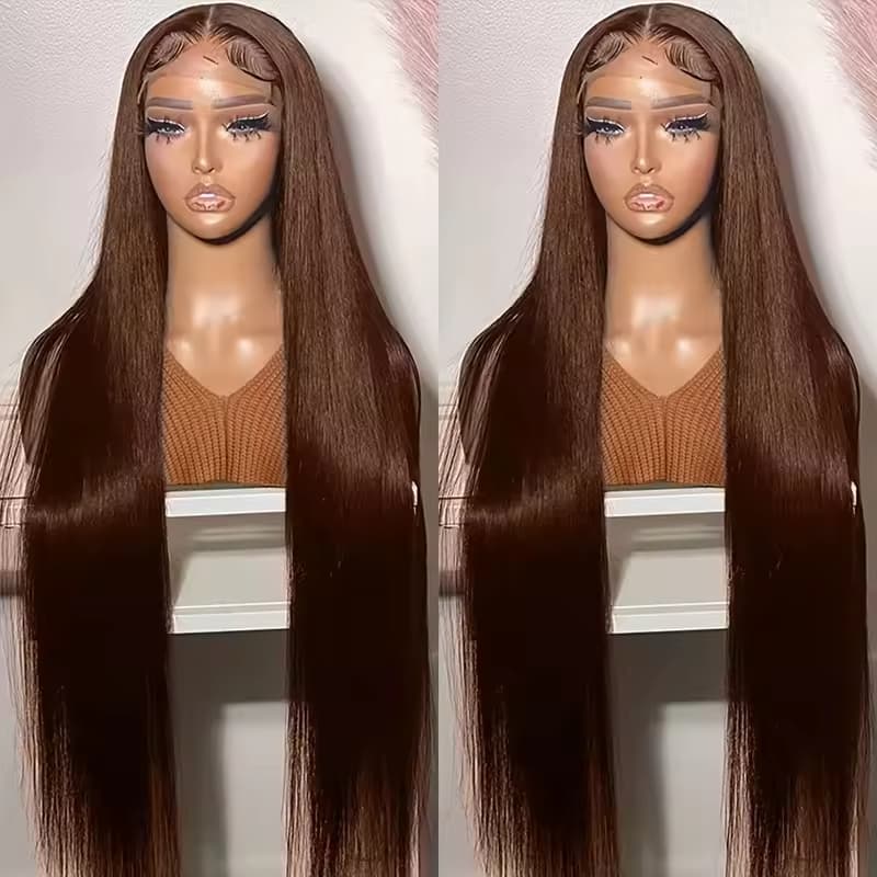 13x4 HD Lace Front Wig, Human Hair, Natural Brazilian Brown Wig, Women's Unprocessed Virgin Hair Wig - image 7