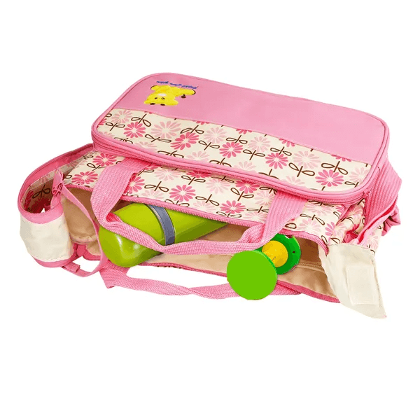 5PCS Baby Nappy Diaper Bags Set Mummy Diaper Shoulder Bags W Nappy Changing Pad Insulated Pockets Travel Tote Bags - image 8