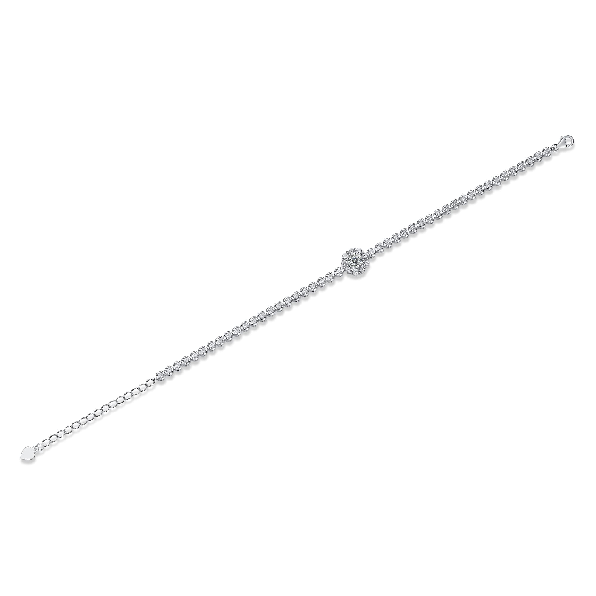 1The Bridge Of Magpies Luxury Fashion Mosan Diamond Silver Jewelry Comparable To Natural Diamond Bracelet Prohibit Tk Sales