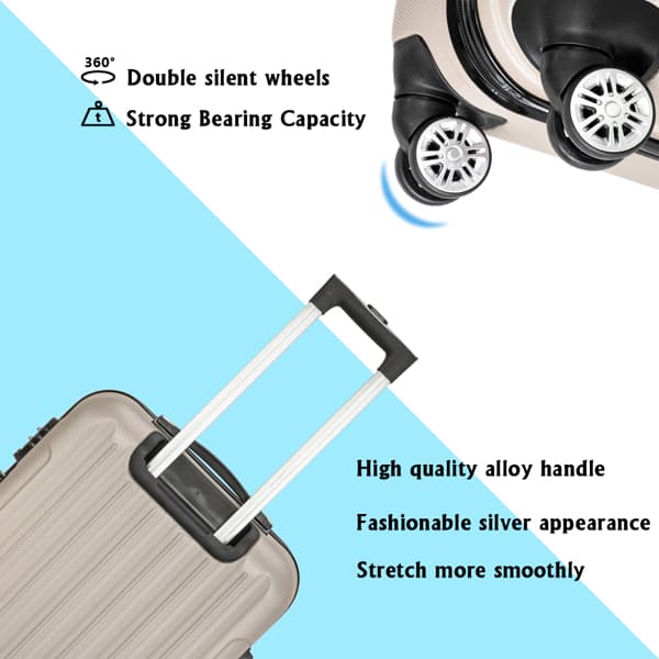 Vertical Pattern Three In One Handle Universal Wheel Pull Rod Box, 20in, 24in, 28in ABS Aluminum Alloy Pull Rod - image 8
