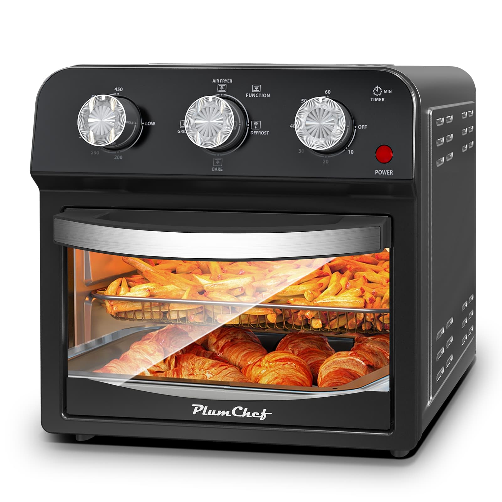12.5 Qt Air Fryer With Advanced Multi-Function Cooking Grill, Air Fry, Defrost, Bake, Presets For French Fries, Pizza, Chicken, Fish, And Toast, Dual Knob Control, Amazon Resale Prohibited - image 5