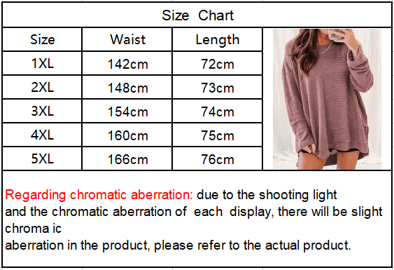 Self-pick-up Plus Size Women'S Casual Round Neck Long Sleeve T-Shirt Solid Colour Waffle Top Only Self-pickup Is Supported - image 5