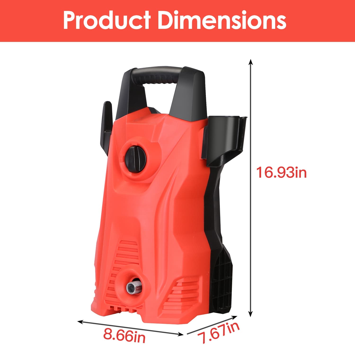 1Pc Electric High Pressure Washer 1740PSI  Powerful Car Washer Pressure Cleaner With Adjustable Spray Nozzle Soap Dispenser IPX5 Waterproof For Patio Garden Driveway - image 2