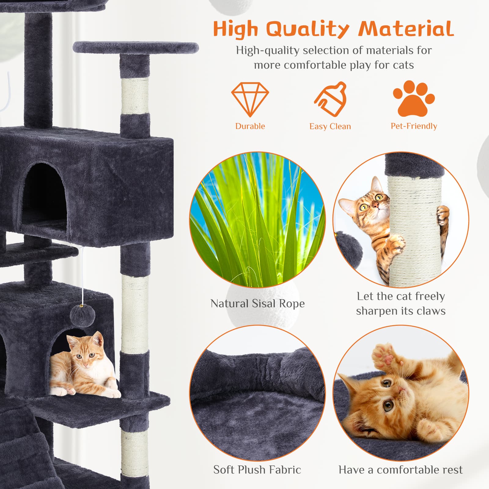 Multi Functional Cat Treehouse Cat Climbing Frame - image 5