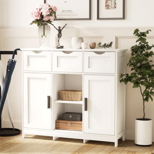 Storage Cabinets,Wooden Floor Cabinet,with Drawers And Shelves Storage Cabinets,Accent Cabinet For Living Room,Bedroom,Bathroom Furniture Home Decor - image 5