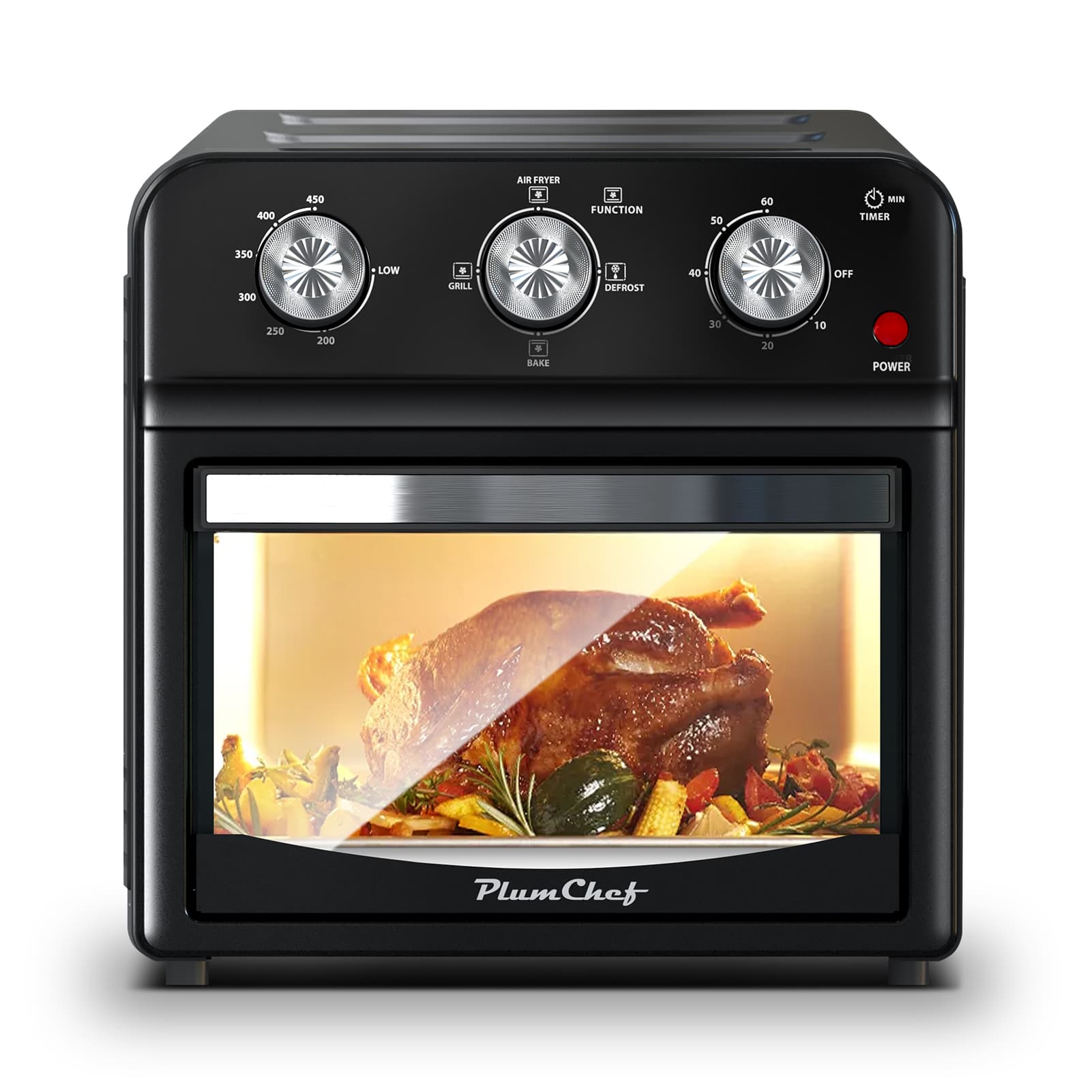 12.5 Qt Air Fryer With Advanced Multi-Function Cooking Grill, Air Fry, Defrost, Bake, Presets For French Fries, Pizza, Chicken, Fish, And Toast, Dual Knob Control, Amazon Resale Prohibited - image 4