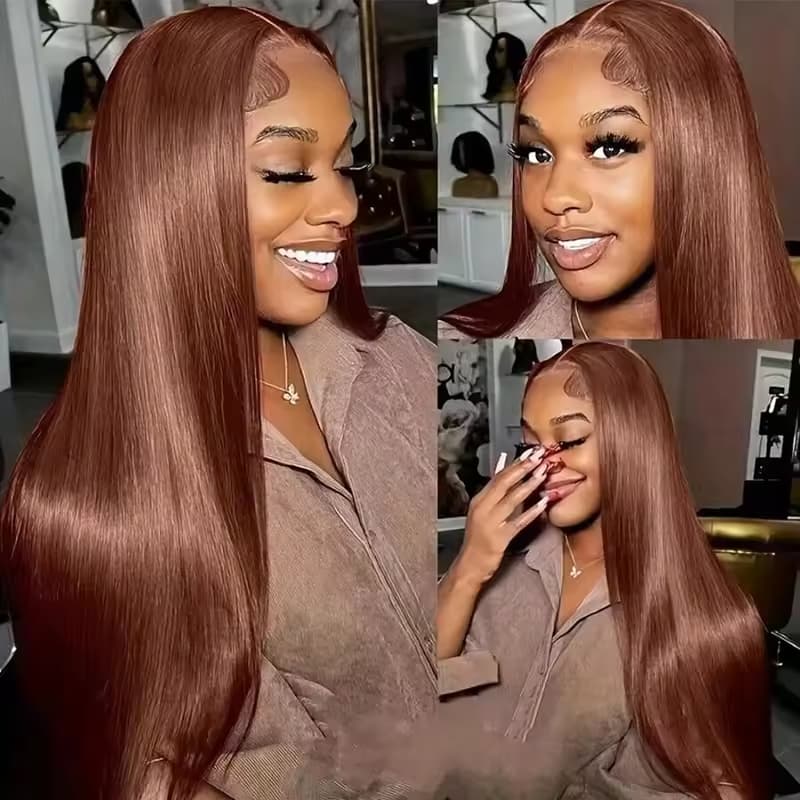 13x4 HD Lace Front Wig, Human Hair, Natural Brazilian Brown Wig, Women's Unprocessed Virgin Hair Wig - image 6