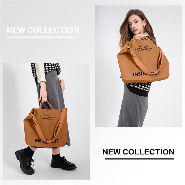Large Capacity Shopping Bags Woman Black Canvas Tote Bag High-End Versatile Shoulder Bag - image 5