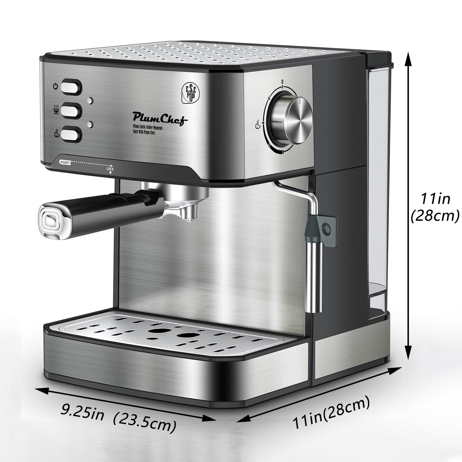 20 Bar Espresso Machine With Milk Frother, Single & Double Shot, ESE Pod Compatible, Visual Display Of Pressure, Removable Water Tank, Cappuccino, Latte, Machiato, Amazon Resale Prohibited - image 8