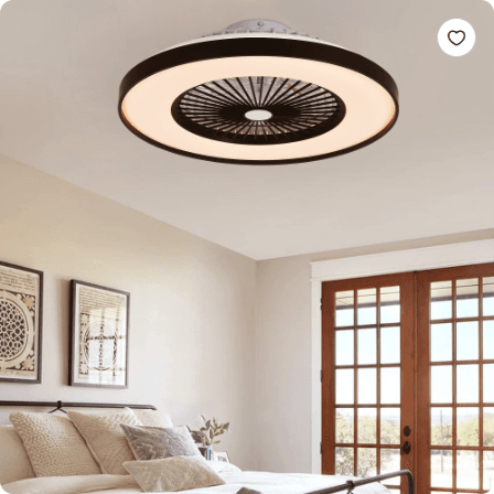 23 Inch Black Ceiling Fan Light With LED RGB   Dimmable & Color Changing, APP & Remote Control, Modern Smart Ceiling Fan For Living Room, Bedroom, And Dining Room  Silent 6-Speed Reversible DC Motor - image 4