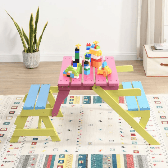 KID'S MULTI-FUNCTIONAL ARM CHAIR,TABLE 2 BENCHES - image 5