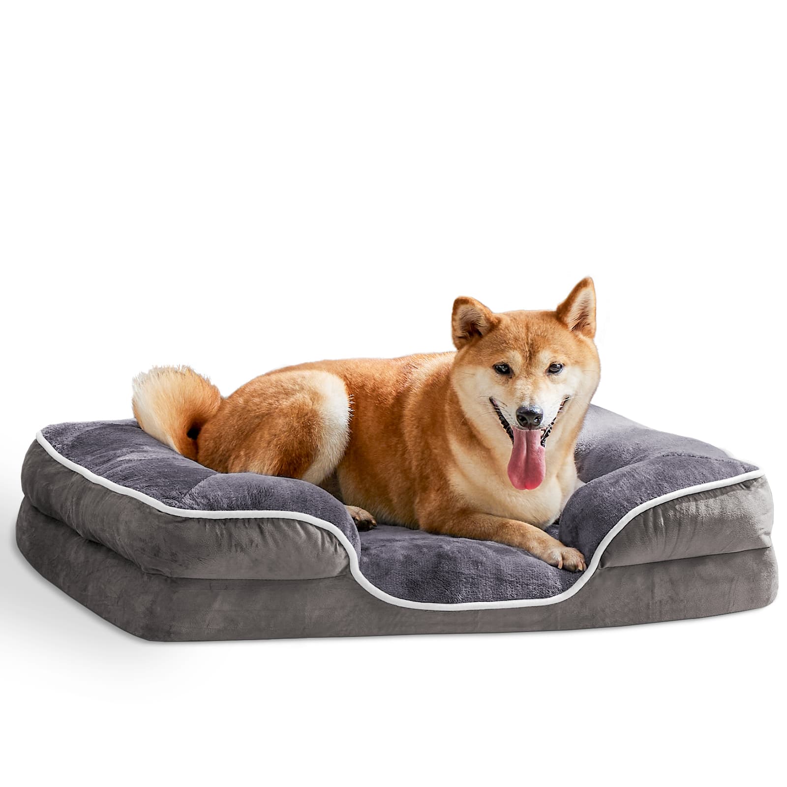 Memory Foam Pet Bed For Small Dogs & Cats With Washable Removable Cover Non-Slip Base Waterproof Liner - image 3