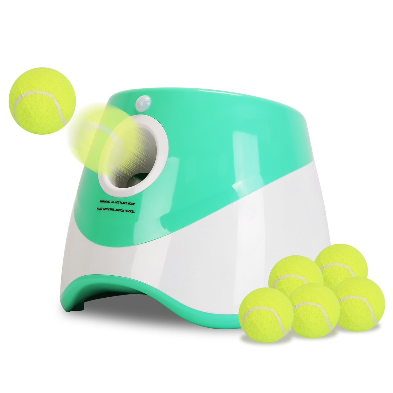 1Pc Automatic Dog Ball Launcher Toy Included 6 Tennis Balls Dog With 3 Adjustable Launch Distance Interactive Ball Thrower Fetch Machine For Small Medium Dogs - image 8