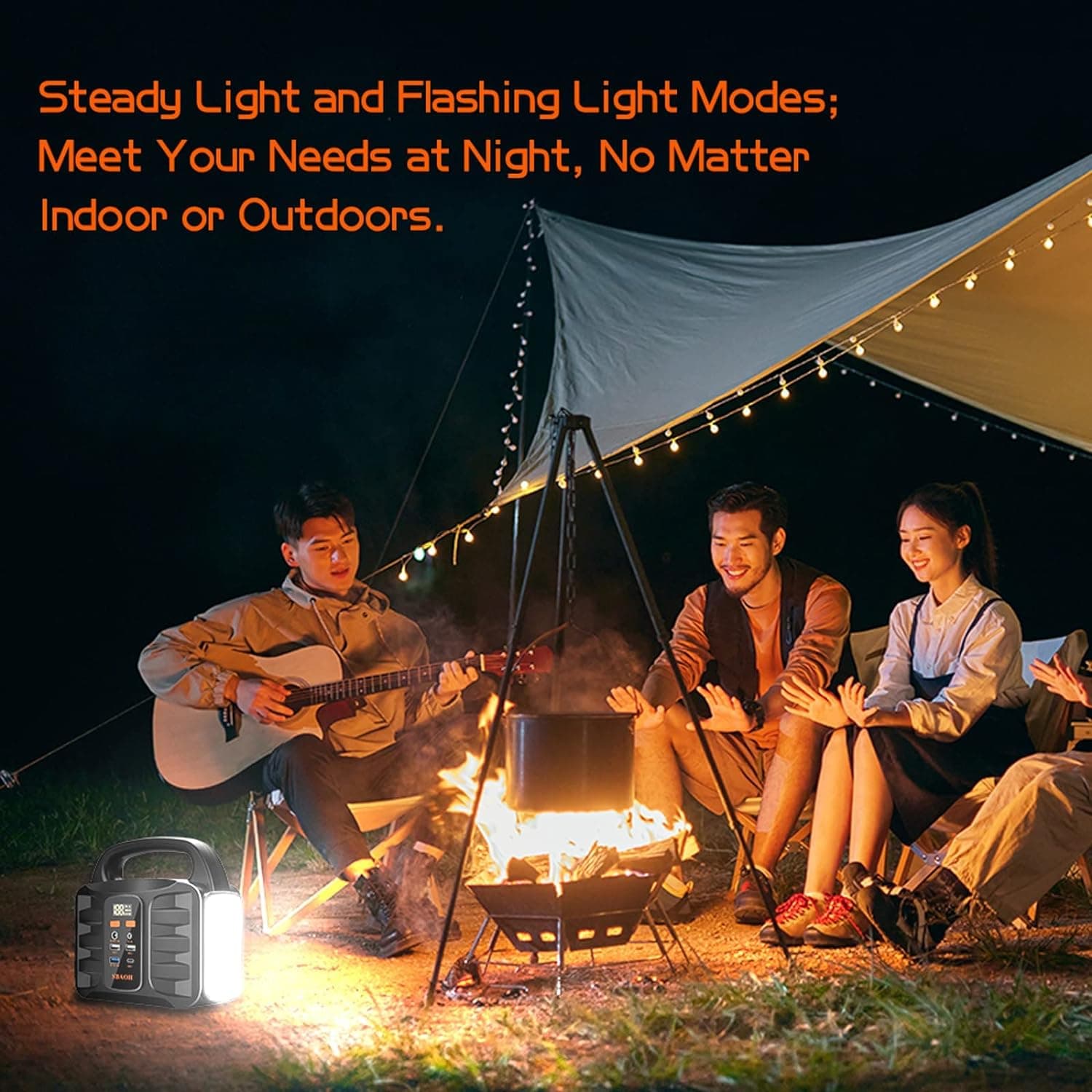150W Portable Power Station, 155Wh 42000mAh Outdoor Solar Generator 110V AC DC Port, Used For Home Backup, Outdoor RV Camping, Emergency Lithium Battery Power Outage, Black, No Solar Panel - image 4