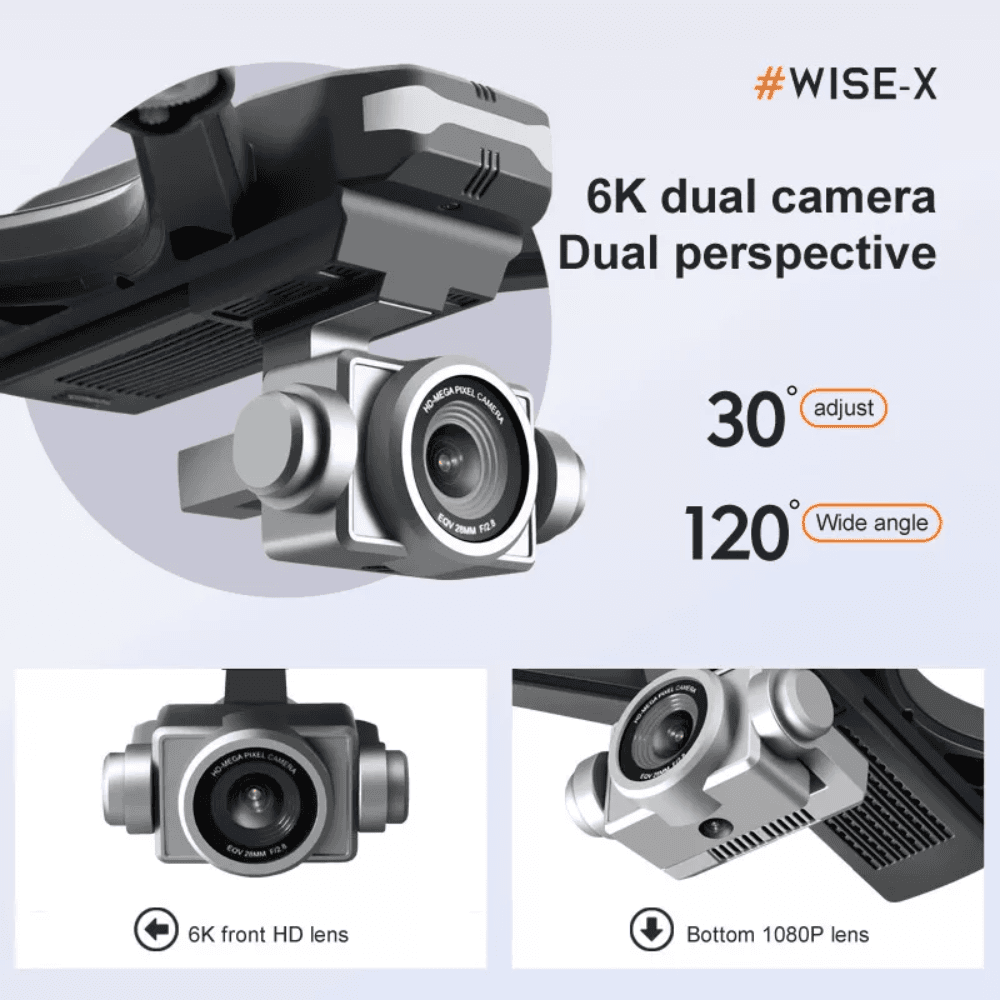V14 Professional Drone 6K HD Dual Camera Wifi FPV Portable RC Quadcopter 2 BATTERY,Drones Suitable For Adults & Beginners.Logistics Is Randomly Sent By UPS,USPS,Self-pickup. - image 3