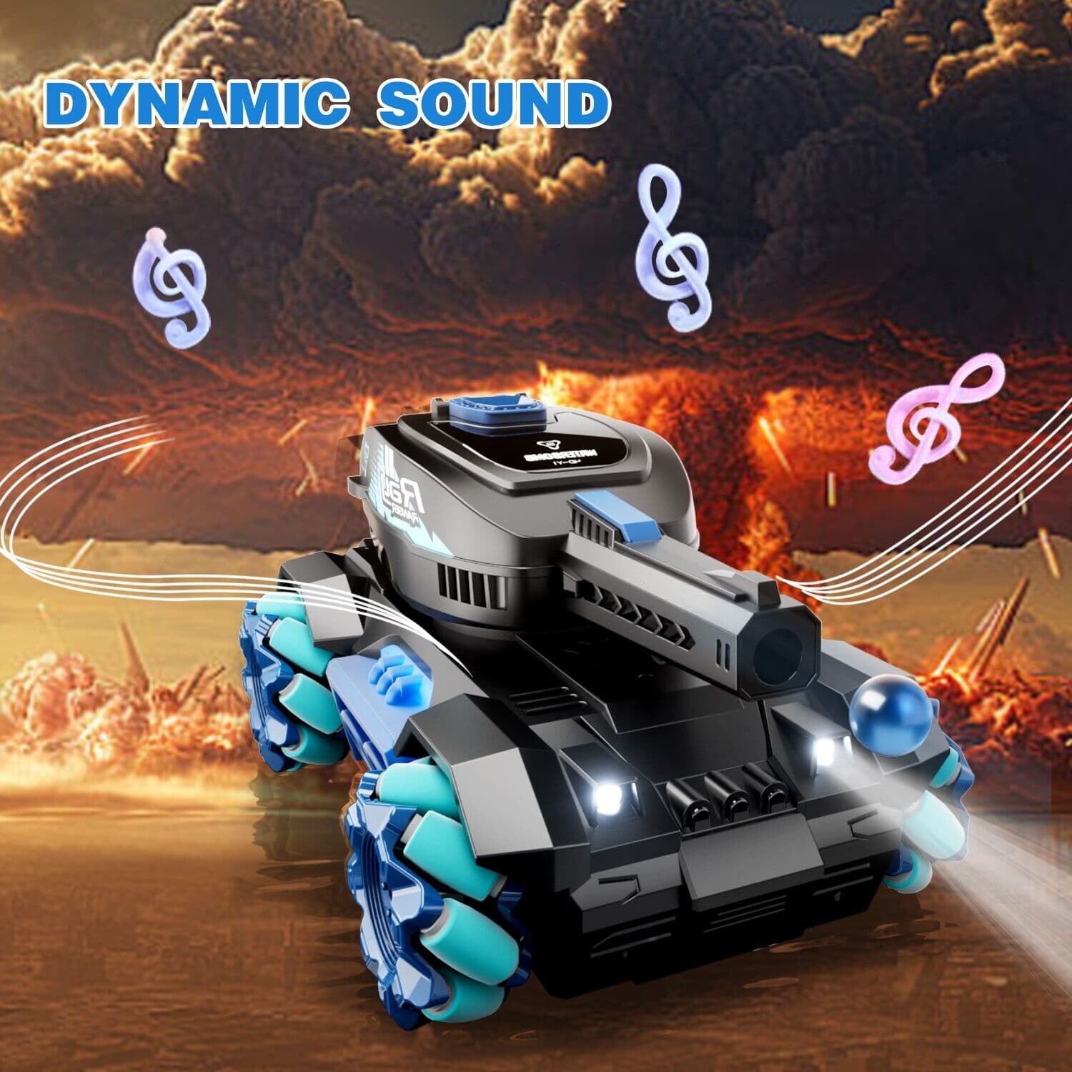 RC Tank Toys Four Wheel Drive Remote Control Car 2.4G Gesture Control Water Bomb - image 4