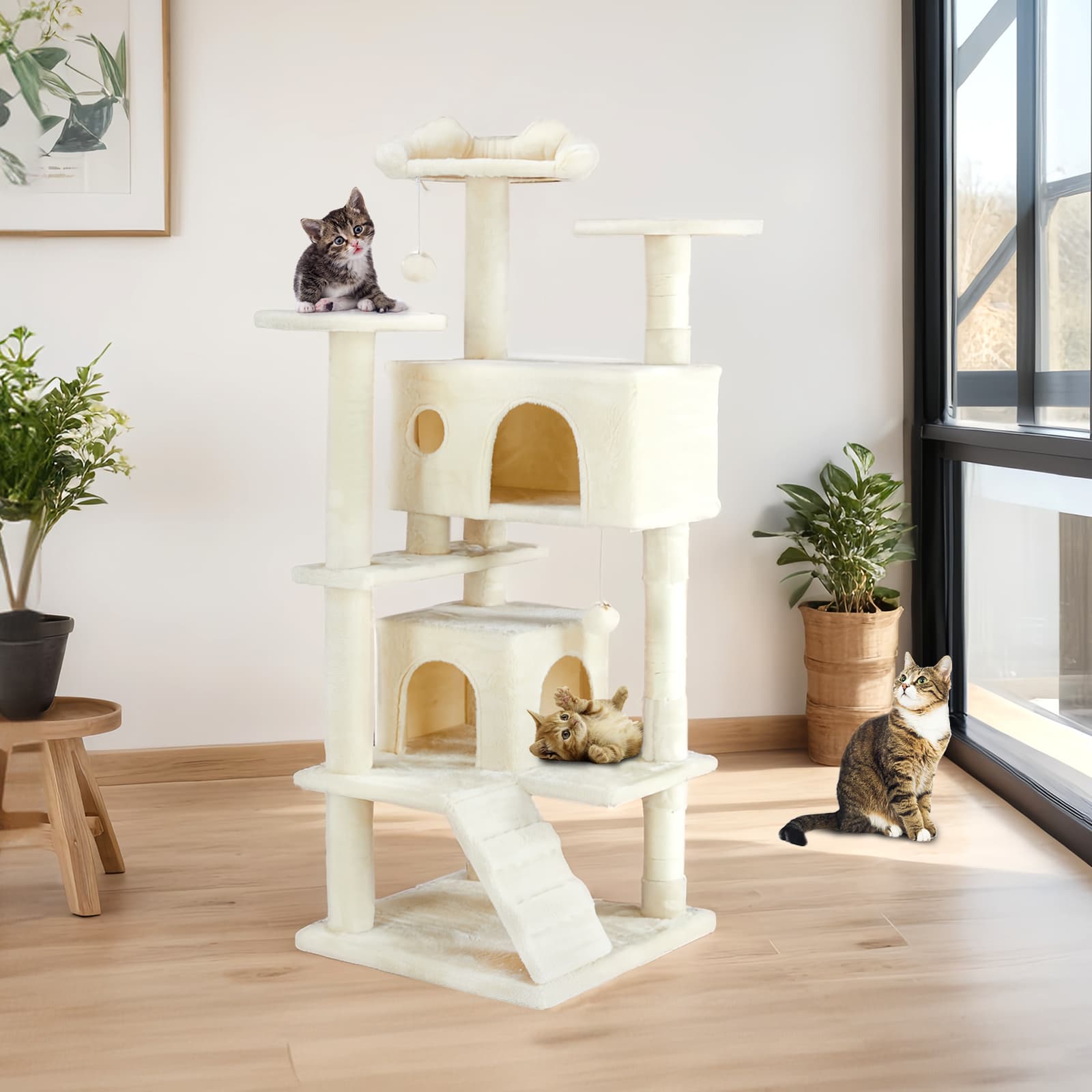Multi Functional Cat Treehouse Cat Climbing Frame - image 6