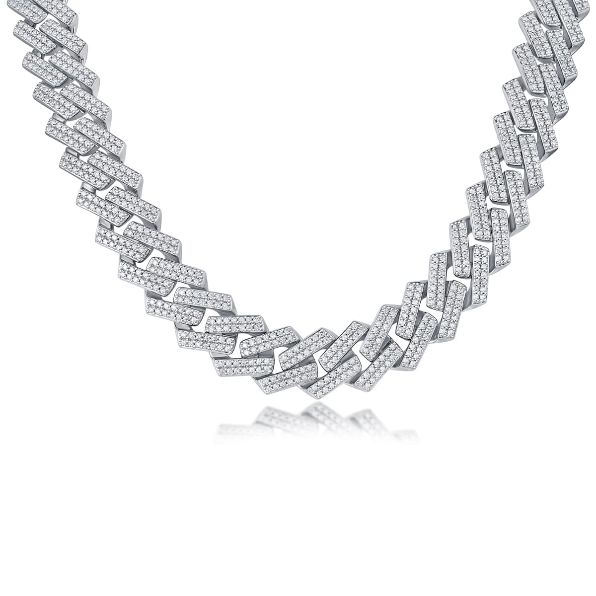1Man Luxury Fashion Mosan Diamond S925 Silver Necklace Comparable To Natural Diamonds Prohibit Tk Sales
