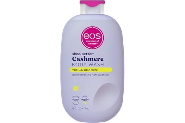 eos Cashmere Body Wash – Vanilla Cashmere, Moisturizing Body Wash, Creamy Gel Formula, with Shea Butter, Glycerin, Vitamin E, pH Balanced, Sensitive Skin, Vegan, 16 fl oz