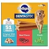 Pedigree Dentastix Large Dog Treats, Original, Beef & Fresh, 2.73 lb. Variety Pack (51 Treats Total)