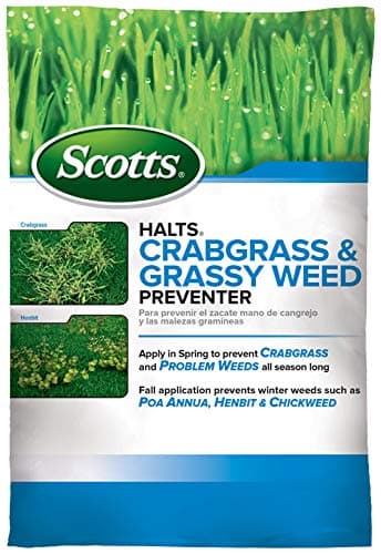 Scotts Halts Crabgrass & Grassy Weed Preventer - Pre-Emergent Weed Killer for Lawns, For Up To 5,000 sq. ft. of Lawn Care, 10.06 lb.