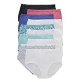 Hanes Women's Underwear Pack, 10-Pack, Full-Coverage Cotton Blend Panties, Moisture-Wicking Underwear for Women