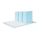 Amazon Basics Leak-Proof Dog and Puppy Potty Training Pee Pads with Quick-Dry 5-Layer Super Absorbent Design, Regular Size 22 x 22 inch, Blue & White, 100 Count