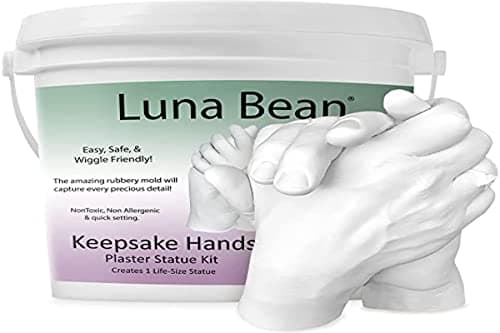 Luna Bean Hand Casting Kit – The Original Hand Mold Kit for Couples – Gifts for Her and Him - Anniversary Engagement Birthday Gifts for Women Men Mom Wife Boyfriend Girlfriend Wedding Bridal Shower
