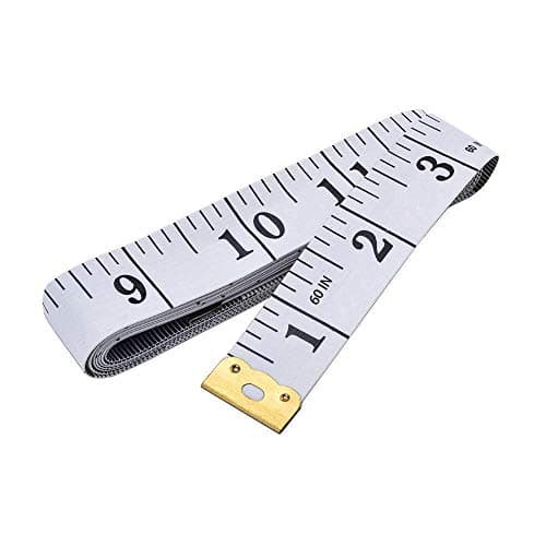GDMINLO Soft Tape Measure Double Scale Body Sewing Flexible Tailor Craft Vinyl Ruler for Weight Loss Medical Body Measurement, Has Centimetre Scale on Reverse Side 60-inch（White）