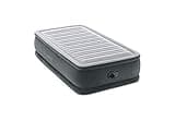 Intex Twin Size Air Mattress, 18in Height, Built-in Pump, Dura-Beam Deluxe Comfort-Plush - Portable Inflatable Blow-up Bed for Camping, Travel, Guests