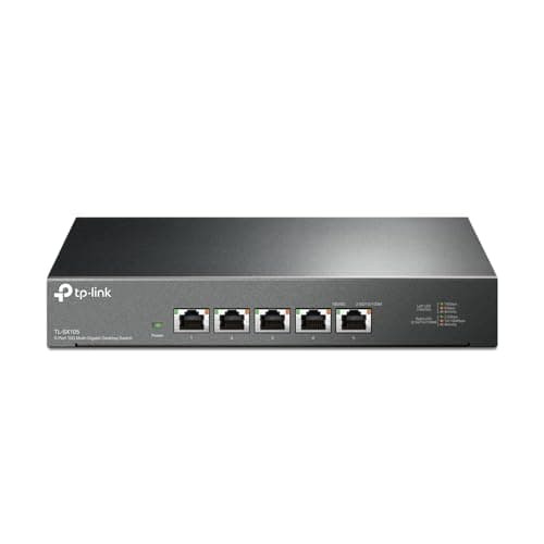TP-Link TL-SX105 | 5 Port 10G/Multi-Gig Unmanaged Ethernet Switch | Desktop/Wall-Mount | Plug & Play | Fanless | Sturdy Metal Casing | Speed Auto-Negotiation, Free Expert Help10% offLimited time deal