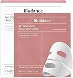BIODANCE Bio-Collagen Real Deep Mask, Hydrating Overnight Hydrogel Mask, Pore Minimizing, Elasticity, Plumping Improvement, Korean Skin Care | 1.19oz(34g) x 4ea